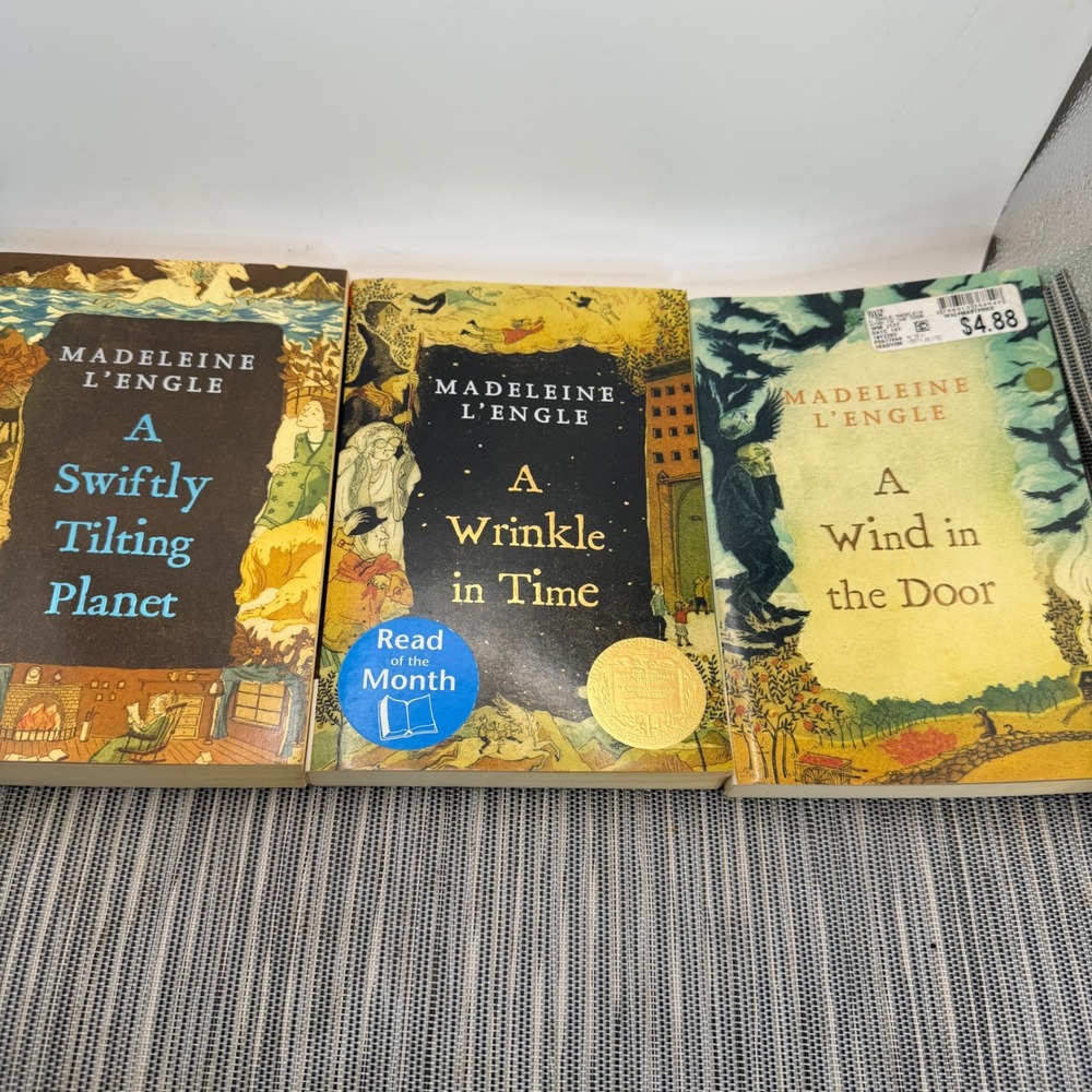 Madeleine L'Engle Time Quintet 3 Book Lot A Wrinkle in Time Paperbacks 1-3